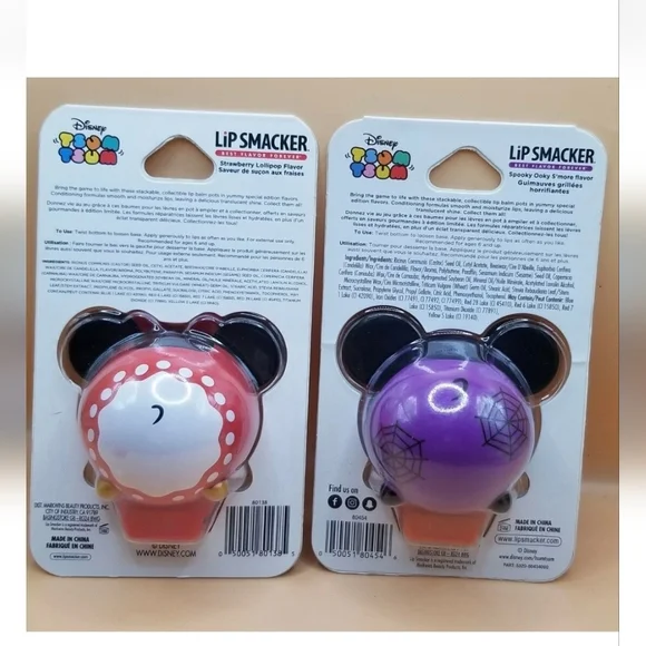 Disney Tsum Tsum Lip Smacker Lot Minnie & Mickey Mouse  NEW - Picture 2 of 4